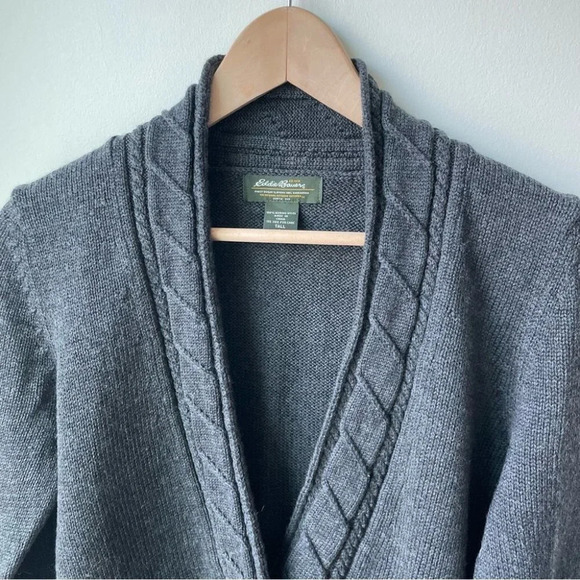 Vintage Eddie Bauer Merino Wool V Neck Knit  Sweater - Picture 3 of 8